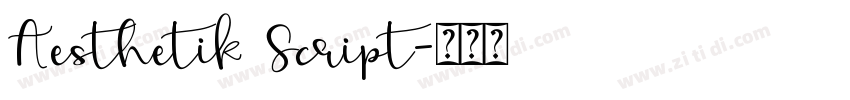 Aesthetik Script字体转换